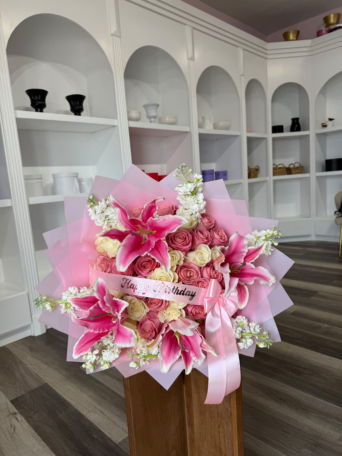 Pink Birthday lily Bouquet